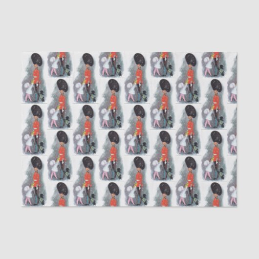 ヴィンテージの兵士の子供のクリスマスのティッシュ 薄葉紙 (正面)