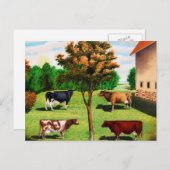 ヴィンテージの典型的な牛の品種 ポストカード (正面/裏面)