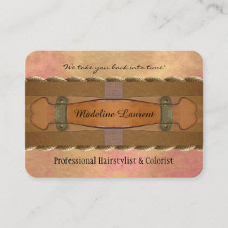 ヴィンテージの円形ボヘミアの美容師のサロン 名刺