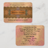 ヴィンテージの円形ボヘミアの美容師のサロン 名刺 (正面/裏面)