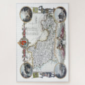 ヴィンテージの再印刷Berkshire, UK,マップ ジグソーパズル (縦)