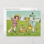 ヴィンテージの再生のイースター郵便はがき シーズンポストカード (正面/裏面)