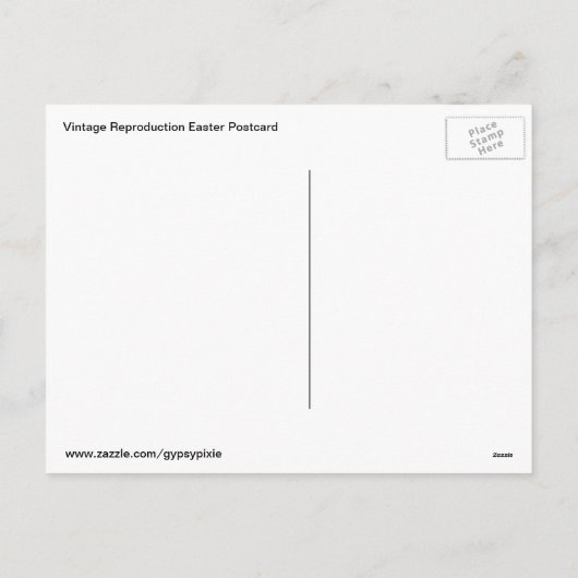 ヴィンテージの再生のイースター郵便はがき シーズンポストカード (裏面)