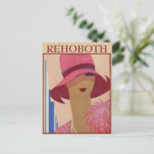 ヴィンテージの再起動ビーチ、変更文字はがき ポストカード (スタンド正面)