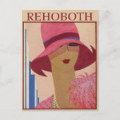 ヴィンテージの再起動ビーチ、変更文字はがき ポストカード (正面)