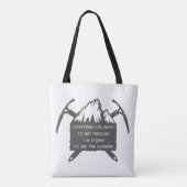 ヴィンテージの冒険のロゴのバッジ、紋章との トートバッグ (裏面)