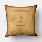 ヴィンテージの写真およびパーソナライズなペット記念物の枕 クッション (裏面)