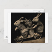 ヴィンテージの写真とバニーおもしろいの写真 ポストカード (正面/裏面)