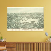 ヴィンテージの写真によるウィンニペサーキー湖の地図(1903) キャンバスプリント (インサイチュ (リビング))