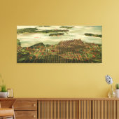 ヴィンテージの写真によるオハイオ州の地図(1898) キャンバスプリント (インサイチュ (リビング))