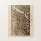 ヴィンテージの写真によるトロイNYの地図(1881) ジグソーパズル (縦)