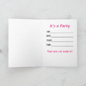 ヴィンテージの写真のカスタムのバースデーパーティ招待状 招待状 (内部)