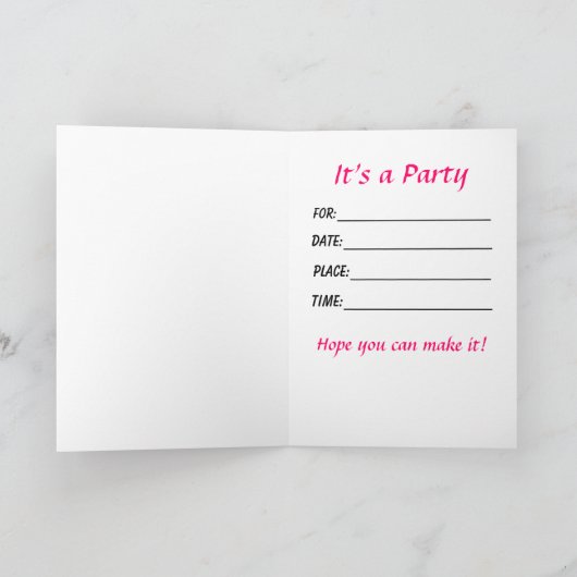 ヴィンテージの写真のカスタムのバースデーパーティ招待状 招待状 (内部)