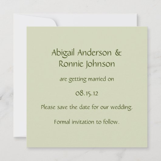 ヴィンテージの写真のハートの切り出しの保存日付 セーブザデート (裏面)