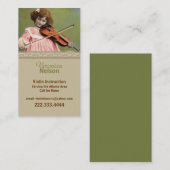 ヴィンテージの写真のバイオリンの先生の名刺 名刺 (正面/裏面)