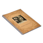 ヴィンテージの写真の螺線形ジャーナル ノートブック (右側)