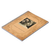 ヴィンテージの写真の螺線形ジャーナル ノートブック (左側)