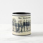 ヴィンテージの写真の"クレアの二分法"のロゴのマグ マグカップ (中央)