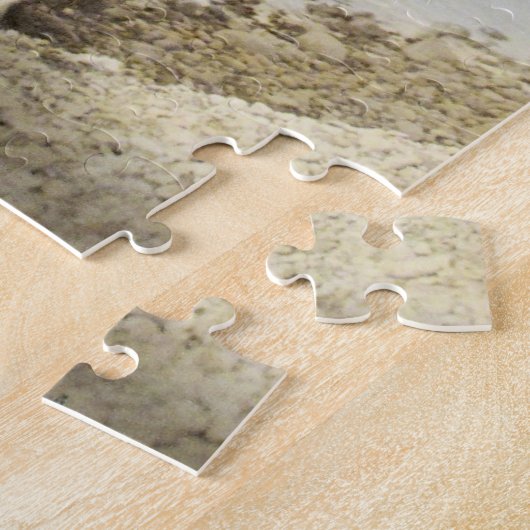 ヴィンテージの写真は先住民のアメリカ人のインド人のチーフだった ジグソーパズル (側面)