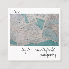 ヴィンテージの写真 スクエア名刺