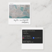 ヴィンテージの写真 スクエア名刺 (正面/裏面)