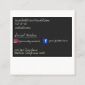 ヴィンテージの写真 スクエア名刺 (裏面)