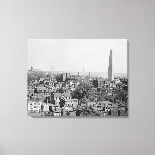 ヴィンテージの写真：チャールズタウン キャンバスプリント (正面)
