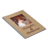 ヴィンテージの写真、思考および記憶と日誌に記して下さい ノートブック (右側)