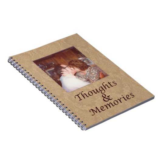 ヴィンテージの写真、思考および記憶と日誌に記して下さい ノートブック (右側)