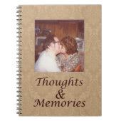 ヴィンテージの写真、思考および記憶と日誌に記して下さい ノートブック (正面)