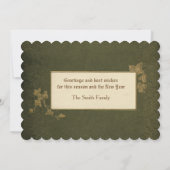 ヴィンテージの冬の景色とクリスマスの挨拶 シーズンカード (裏面)