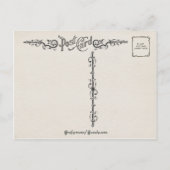 ヴィンテージの冬の景色とクリスマスの挨拶 シーズンポストカード (裏面)