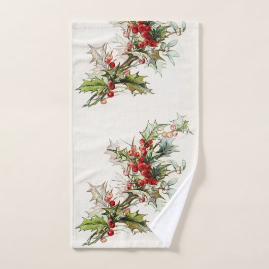 ヴィンテージの冬の果実 バスタオルセット (ハンドタオル)