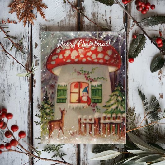 ヴィンテージの冬の格言 ポストカード