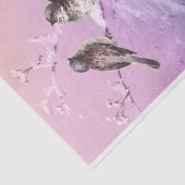 ヴィンテージの冬の鳥の惨めなシックなデコパージュ 薄葉紙 (詳細)