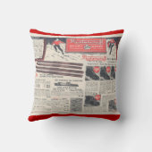 ヴィンテージの冬季スポーツ、skiwear広告 クッション (裏面)