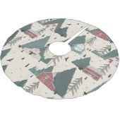 ヴィンテージの冬 ブラッシュドポリエステルツリースカート (アングル)