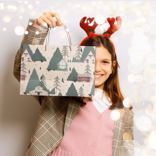 ヴィンテージの冬 ラージペーパーバッグ