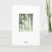 ヴィンテージの冬、曇らされた森林 シーズンカード (裏面)