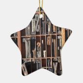 ヴィンテージの凸版印刷のブロック セラミックオーナメント (左)