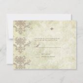 ヴィンテージの出欠確認には5x7の結婚式招待状が必要です 出欠カード (裏面)