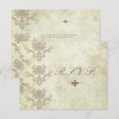 ヴィンテージの出欠確認には5x7の結婚式招待状が必要です 出欠カード (正面/裏面)