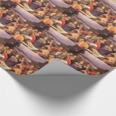 ヴィンテージの出生の絵画 ラッピングペーパー (角)