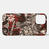 ヴィンテージの刀の継ぎ目のない模様 Case-Mate iPhoneケース (裏面 (横))