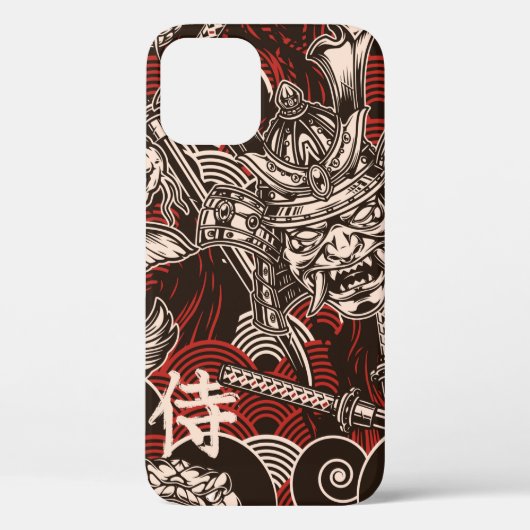 ヴィンテージの刀の継ぎ目のない模様 Case-Mate iPhoneケース (裏面)