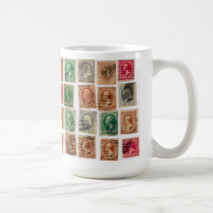 ヴィンテージの切手 コーヒーマグカップ