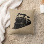 ヴィンテージの列車の枕 クッション (ブランケット)