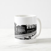 ヴィンテージの列車の蒸気機関車のマグ コーヒーマグカップ (正面右)