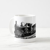 ヴィンテージの列車の蒸気機関車のマグ コーヒーマグカップ (正面左)