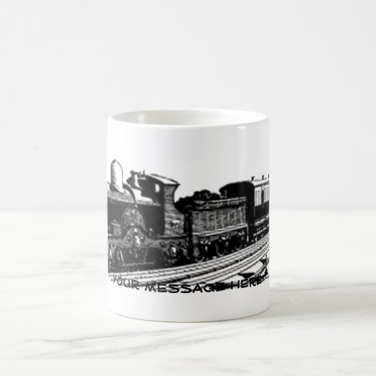 ヴィンテージの列車の蒸気機関車のマグ コーヒーマグカップ (中央)